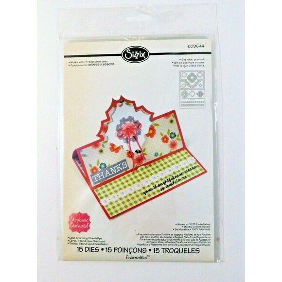 Sizzix Other - Sizzix Framelits Card Charming Stand-Ups 15 Pc Die Set 659644 Stephanie Barnard